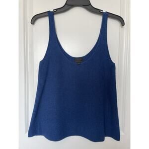 J. Crew Italian Cashmere Sweater Tank Top Size XS Blue Scoop Premium Collection